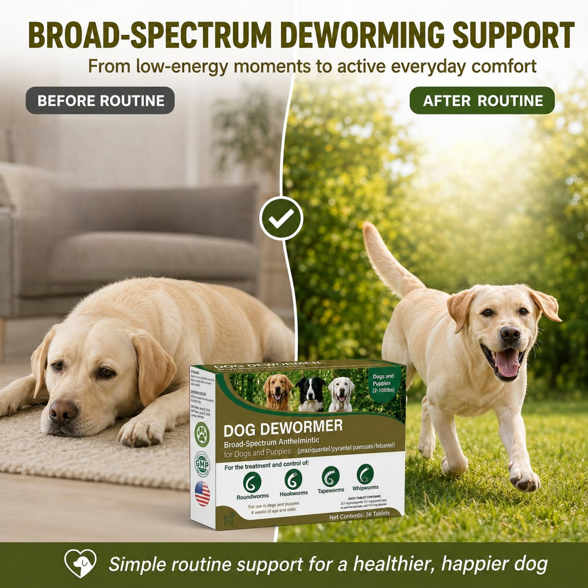 Dog Dewormer 36 Tablets U5030