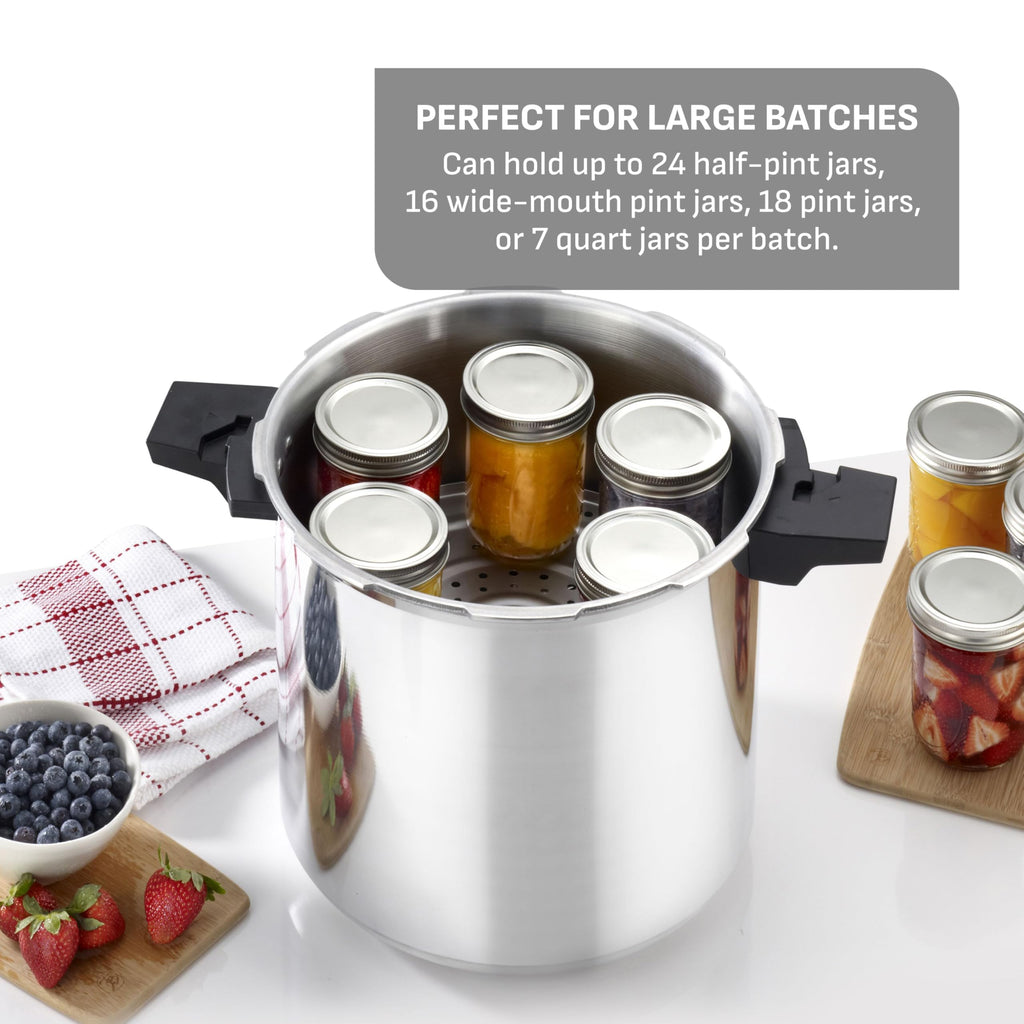 22-Quart Aluminum Pressure Canner with Racks U649