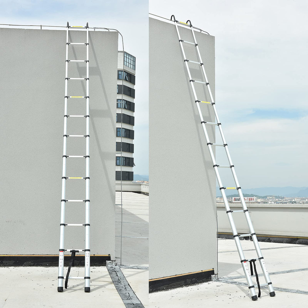 Collapsible Telescoping Ladder 20.5FT Aluminum Lightweight 330LB Capacity X4297