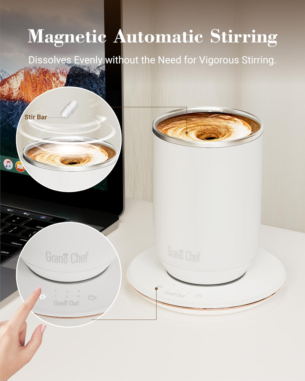Self-Heating 10oz Temperature Controlled Coffee Mug with Dripper I126965