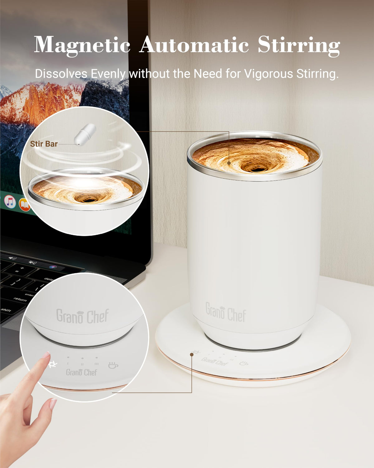 Self-Heating 10oz Temperature Controlled Coffee Mug with Dripper I126965