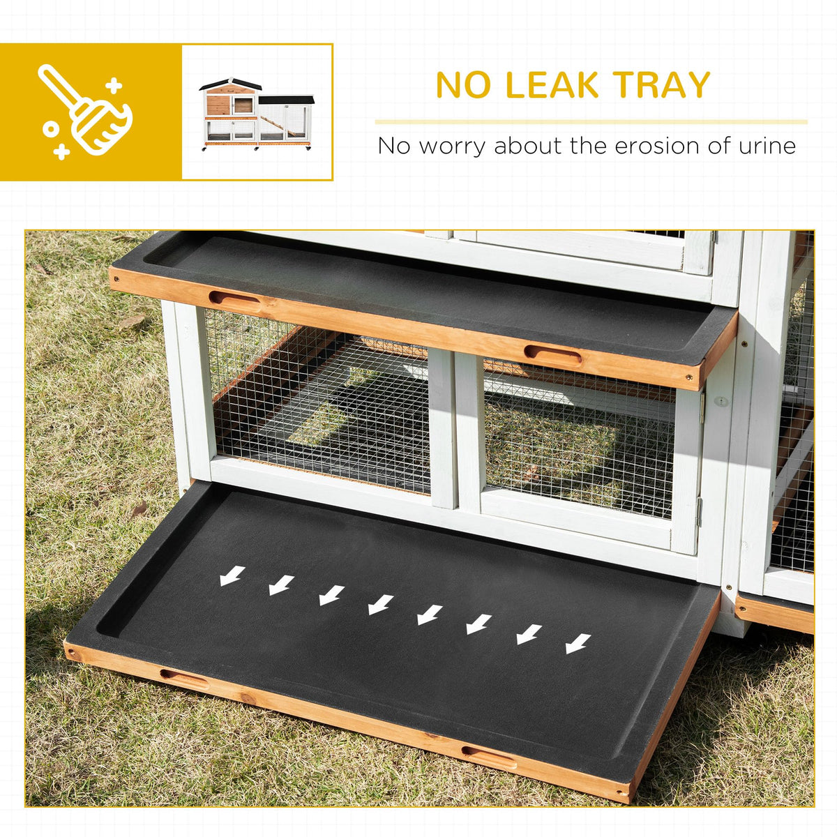 62" Rabbit Hutch with Wheels F4411