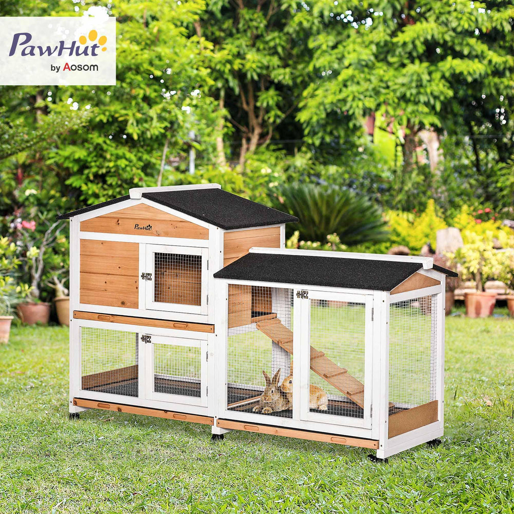 62" Rabbit Hutch with Wheels F4411