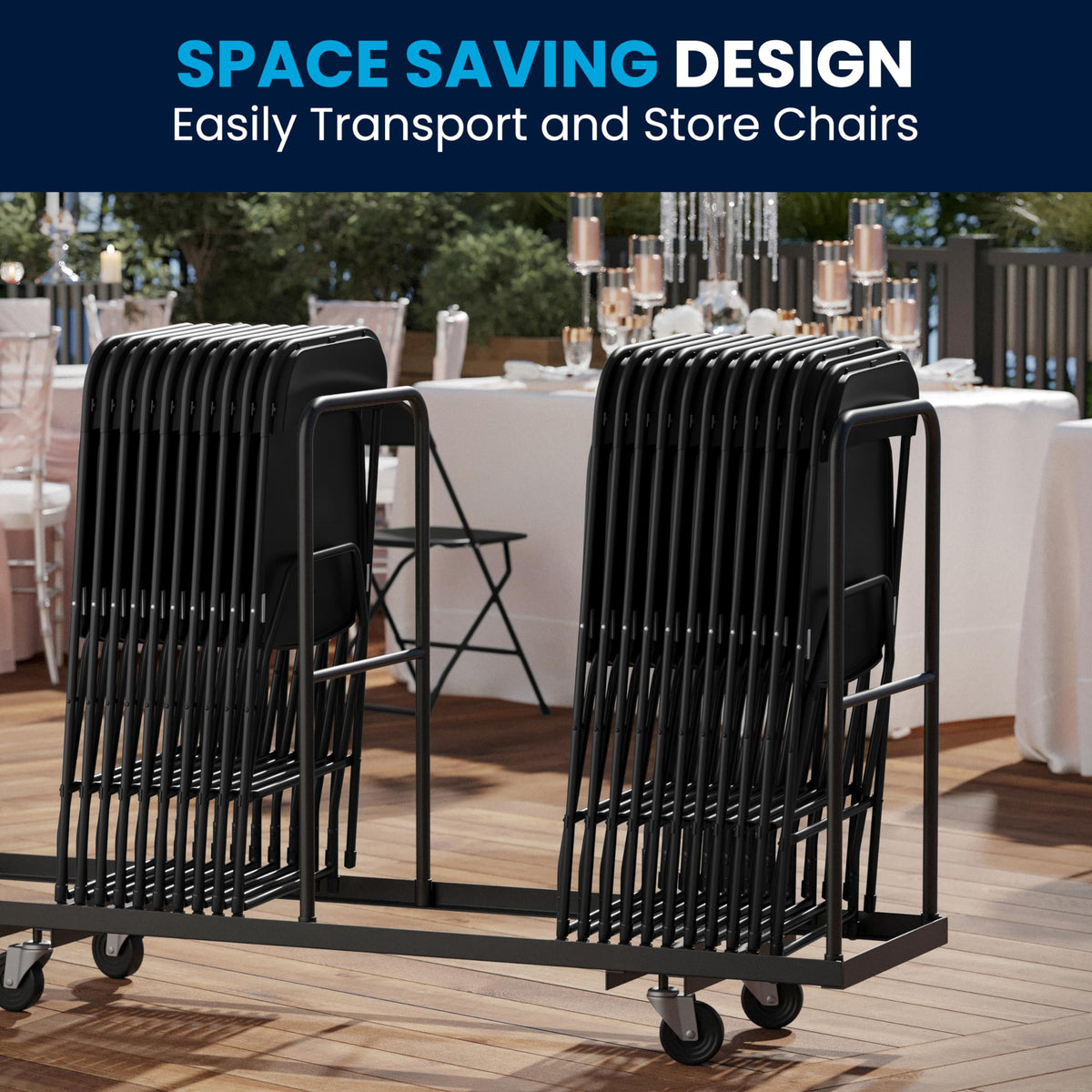 Black Plastic Folding Event Chair 10-Pack W252