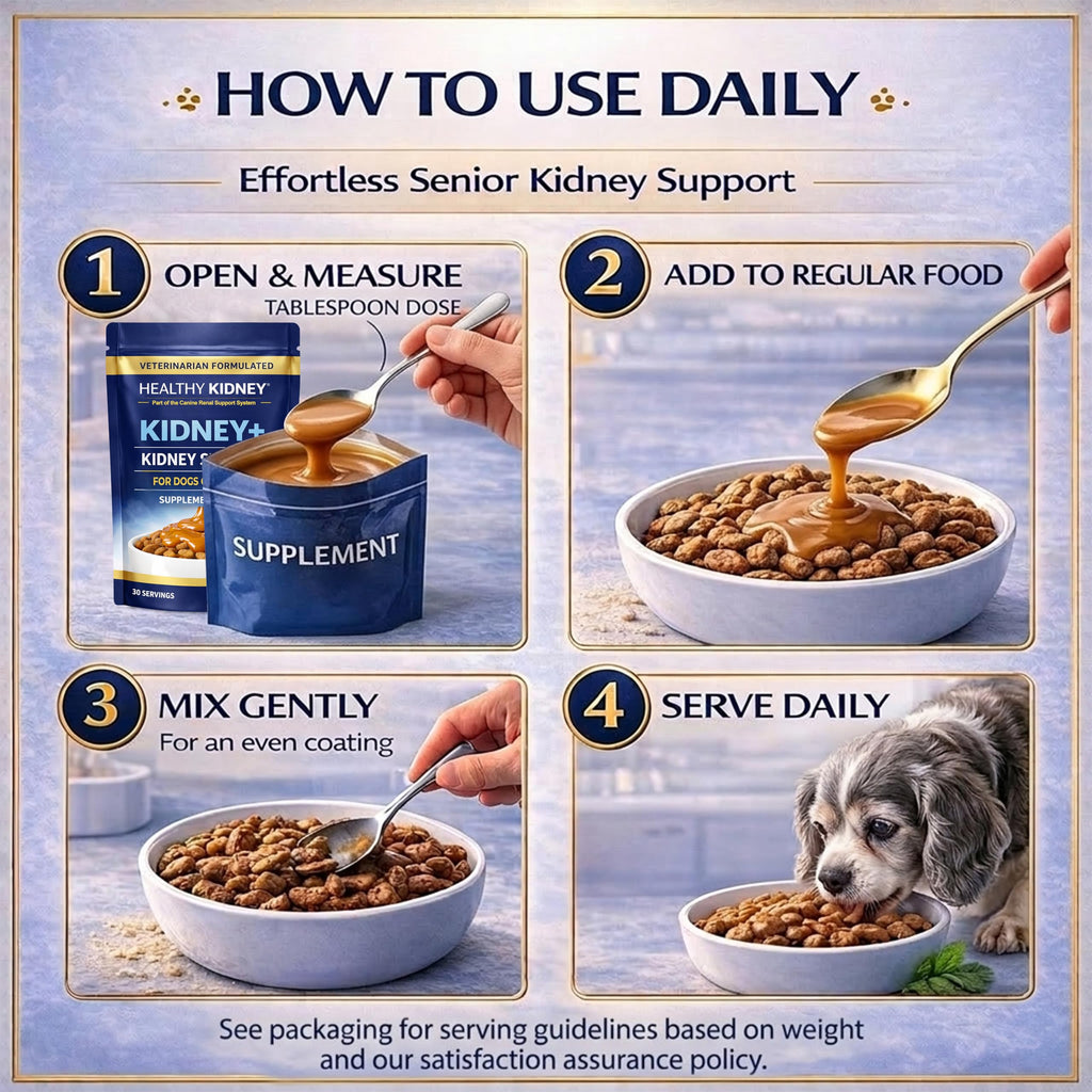 Dog Kidney Support Supplement Food Topper with Omega 3, Prebiotics, Fiber B7733